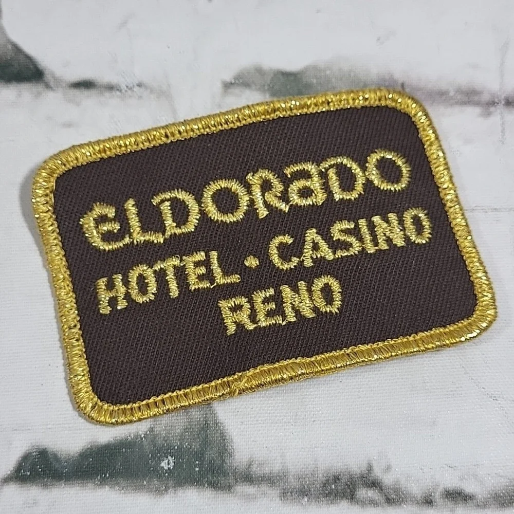 Vintage Eldorado Hotel Casino Reno Patch Embroidered Gold Sparkle Gambling